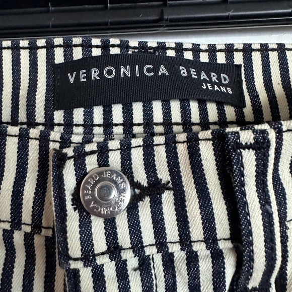Veronica Beard Carolyn Stripe Crop Baby Bootcut Pants Size 32 - Picture 8 of 8